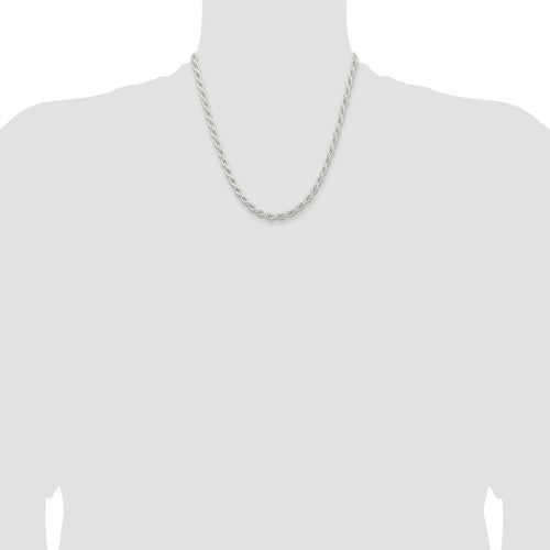 Sterling Silver Solid Rope Chains - 5.00 mm