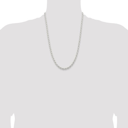 Sterling Silver Solid Rope Chains - 5.00 mm