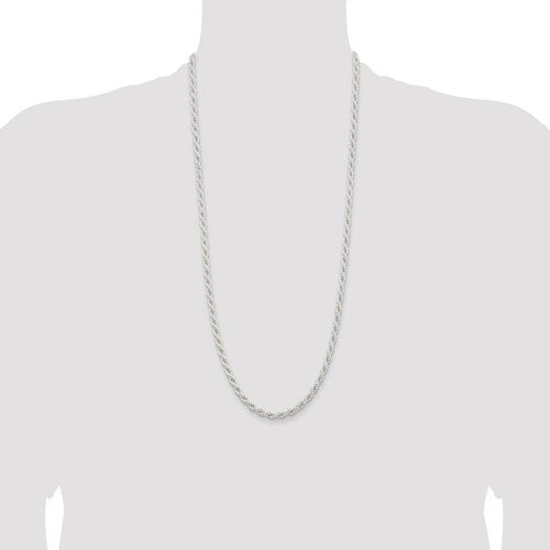 Sterling Silver Solid Rope Chains - 5.00 mm