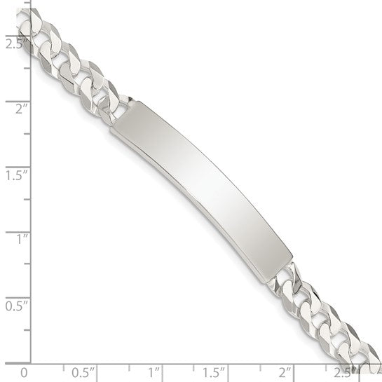 925 Sterling Silver Cuban Link ID Bracelet