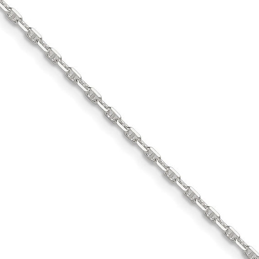 Sterling Silver Polished Diamond-Cut Mariner Link Chains - 1.75 mm