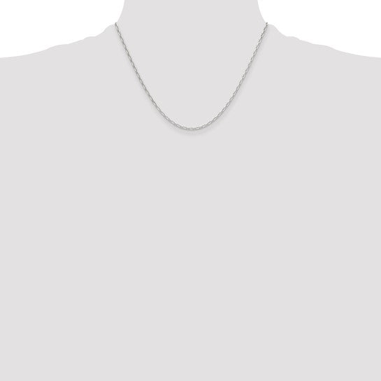 Sterling Silver Polished Diamond-Cut Mariner Link Chains - 2.00 mm