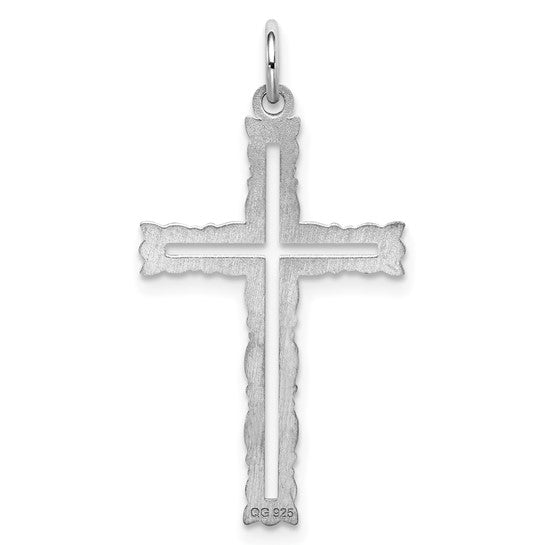 Sterling Silver Laser Designed Cross Pendant