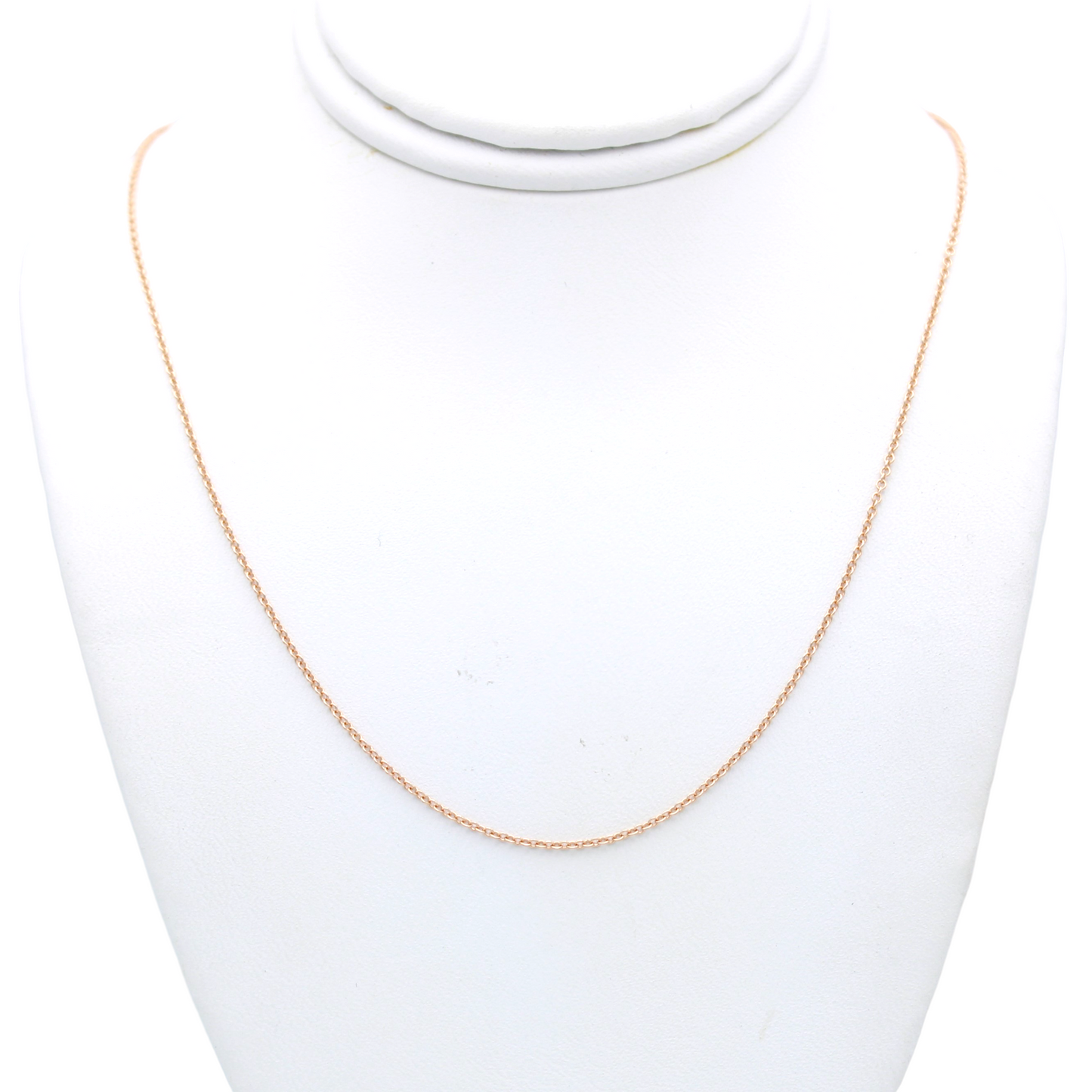 14k Rose Cable Link Chain 0.65 mm