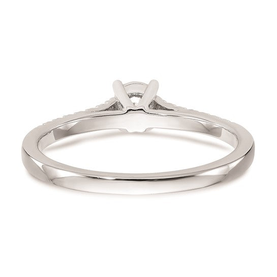 14k White Diamond Promise Ring