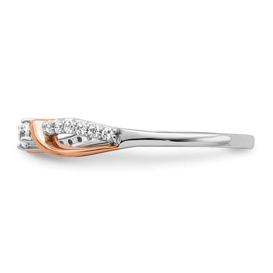 14k Two-Tone Polished Fancy Diamond Ring