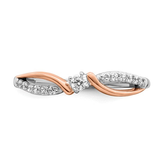 14k Two-Tone Polished Fancy Diamond Ring