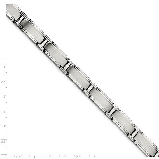 Stainless Steel Brushed & Polished Link Bracelet