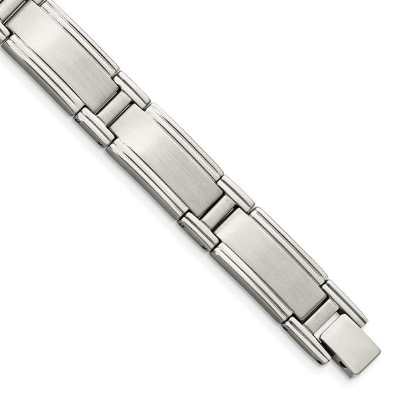 Stainless Steel Brushed & Polished Link Bracelet