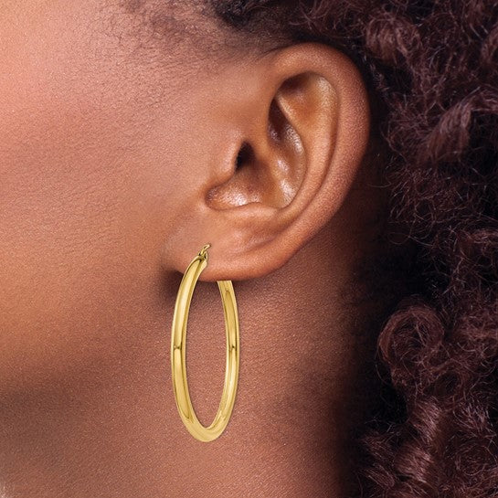 14k Classic Hoop Earrings - 40mm