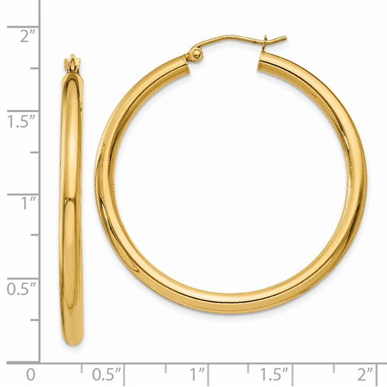 14k Classic Hoop Earrings - 40mm