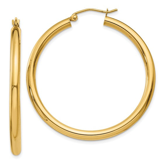 14k Classic Hoop Earrings - 40mm