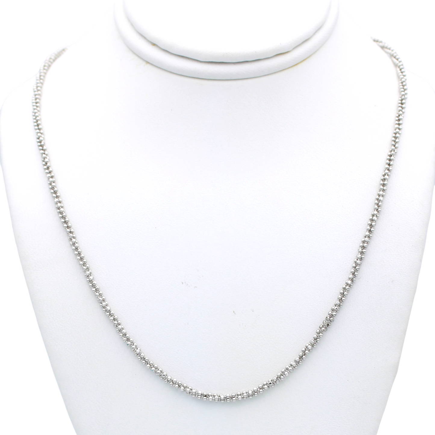 14k White Twisted 4-Strand Bead Chain - 1.90 mm