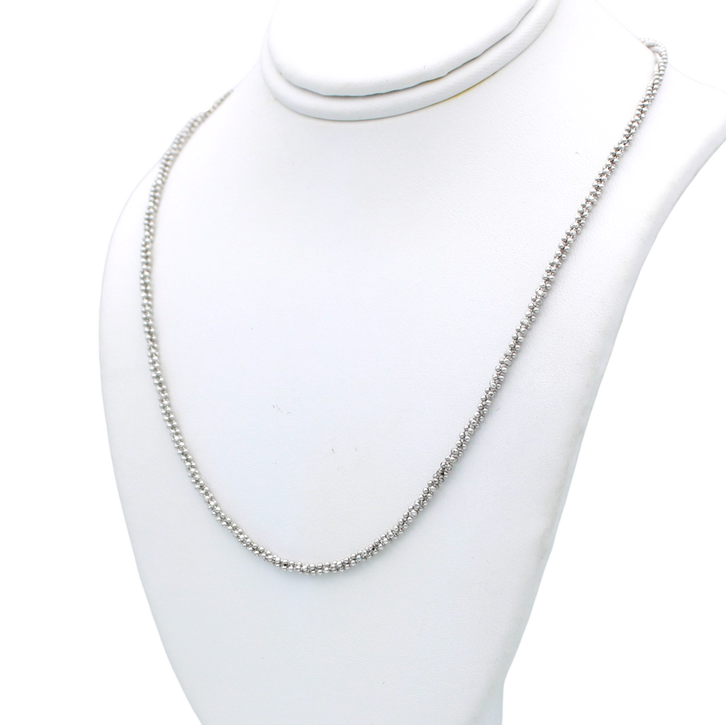 14k White Twisted 4-Strand Bead Chain - 1.90 mm