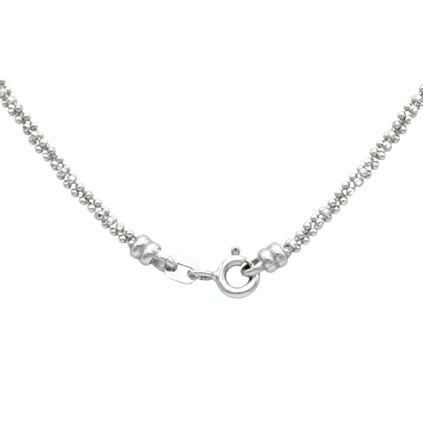 14k White Twisted 4-Strand Bead Chain - 1.90 mm