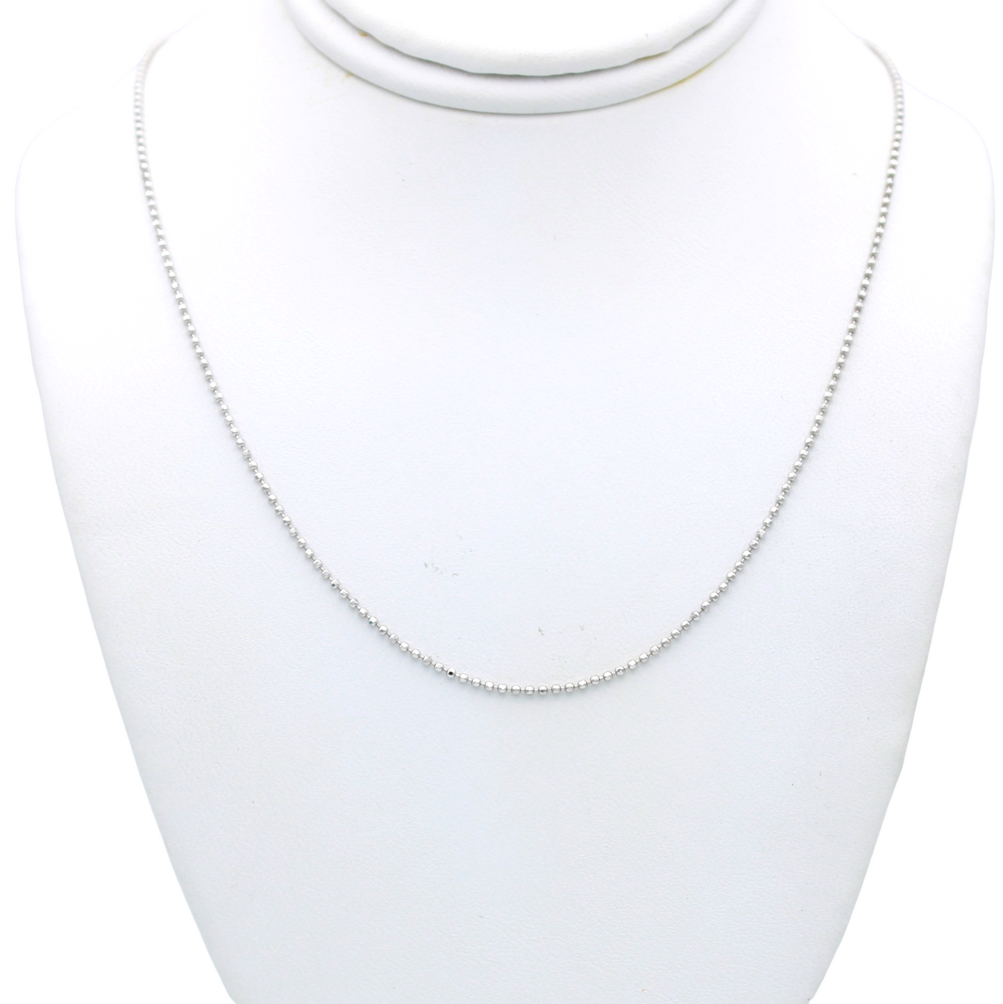 14k White Bead Chain 1.00 mm