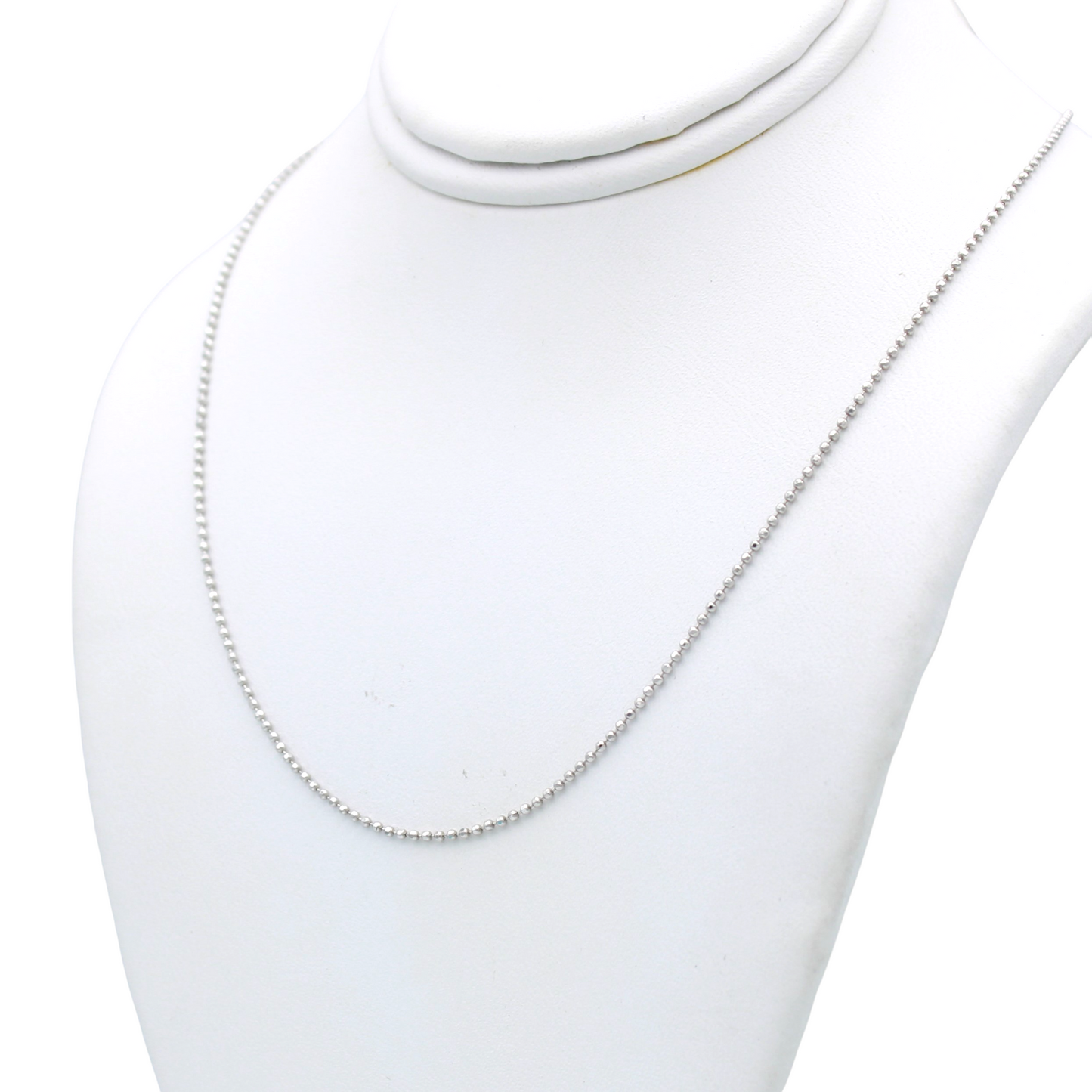 14k White Bead Chain 1.00 mm