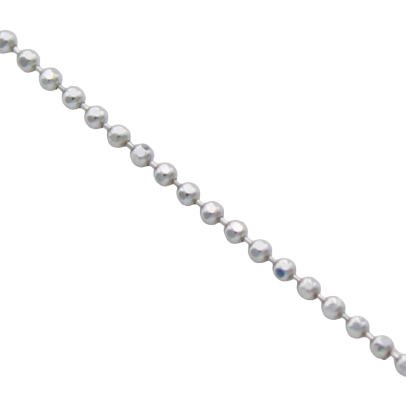 14k White Bead Chain 1.00 mm