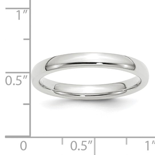 14k Half Round Comfort Fit Wedding Bands - 3.00 mm