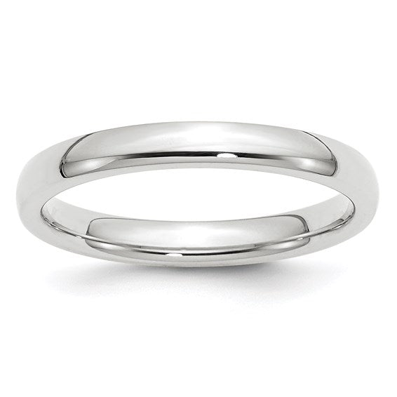 14k Half Round Comfort Fit Wedding Bands - 3.00 mm