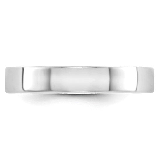 14k Flat Lightweight Wedding Bands - 4.00 mm