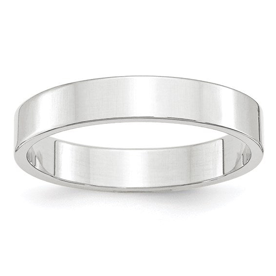 14k Flat Lightweight Wedding Bands - 4.00 mm