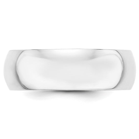 14k Half Round Standard Wedding Bands - 7.00 mm