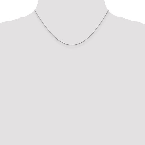 14k White Box Chain 0.50 mm