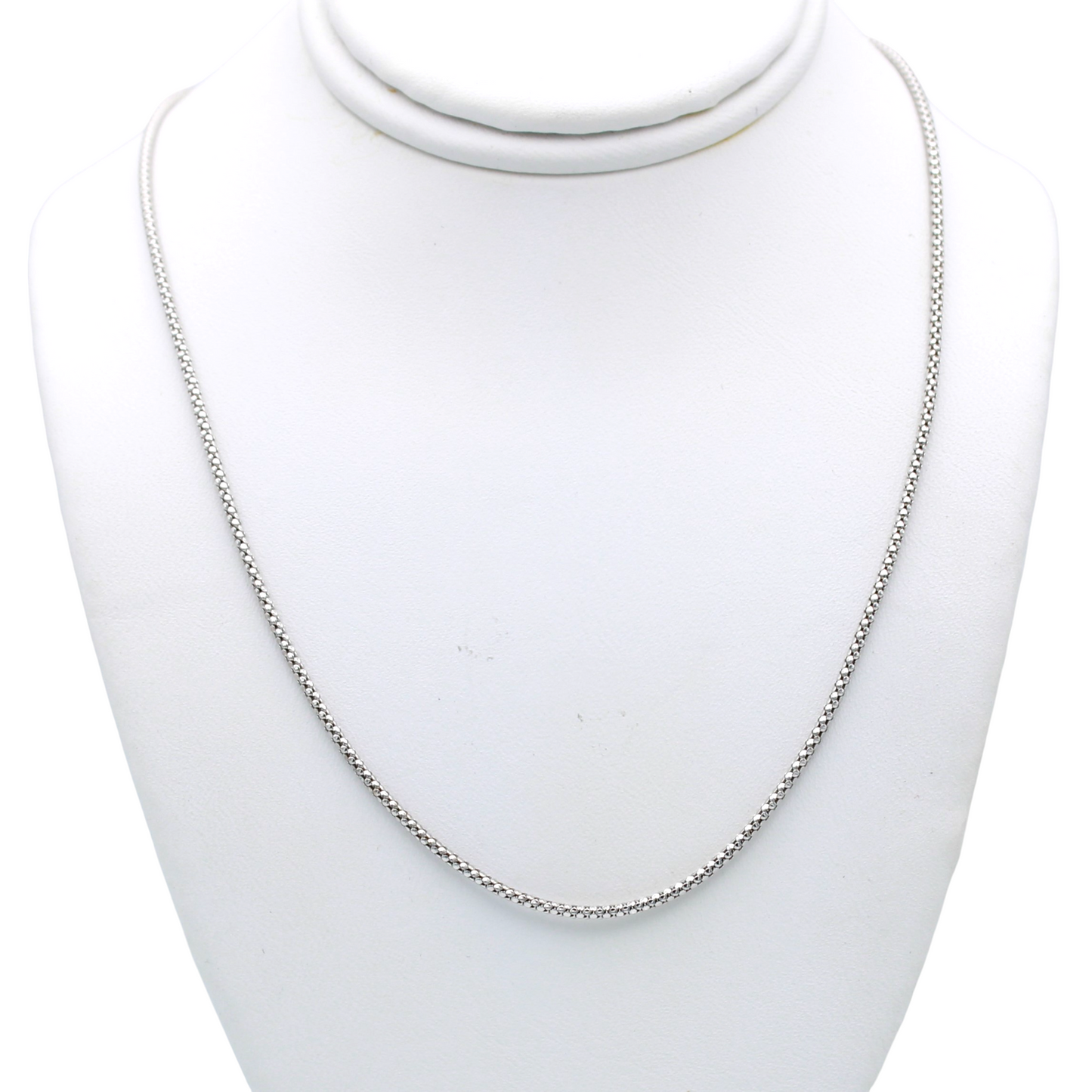 14k White Popcorn Chain 1.30 mm