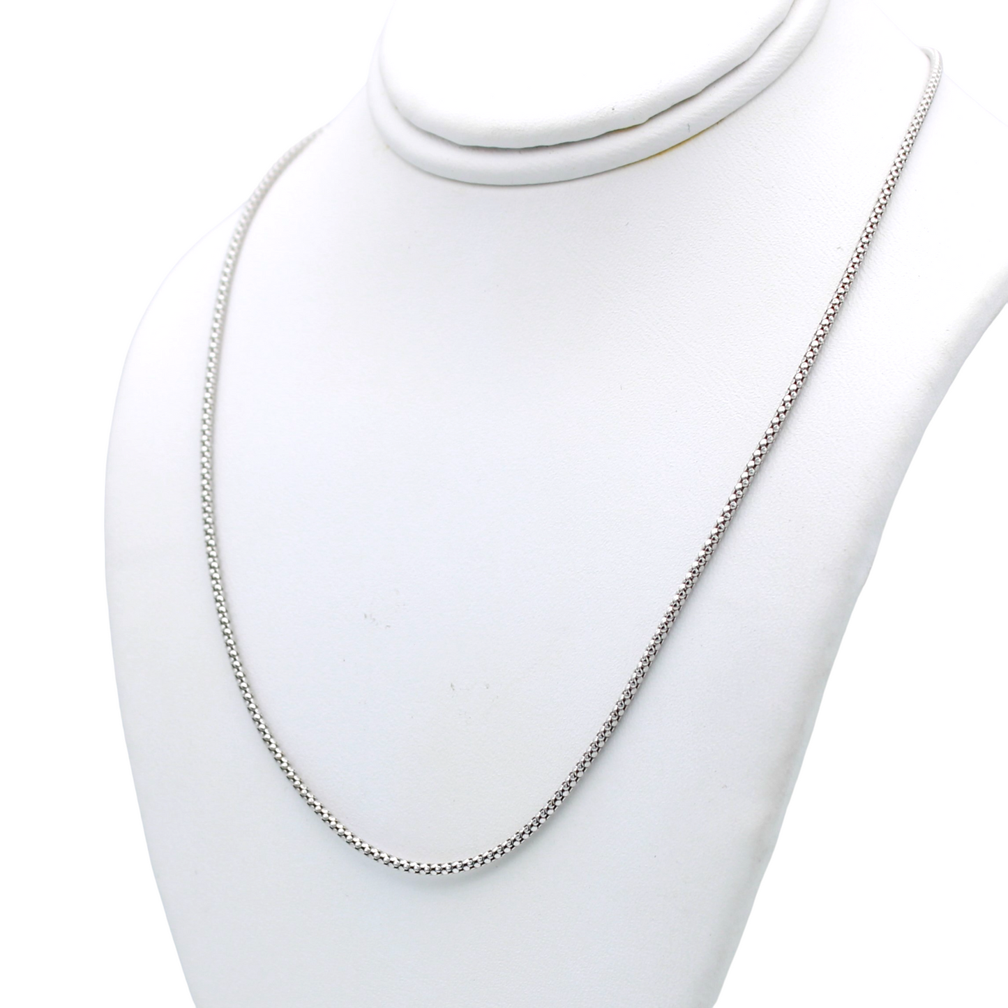 14k White Popcorn Chain 1.30 mm