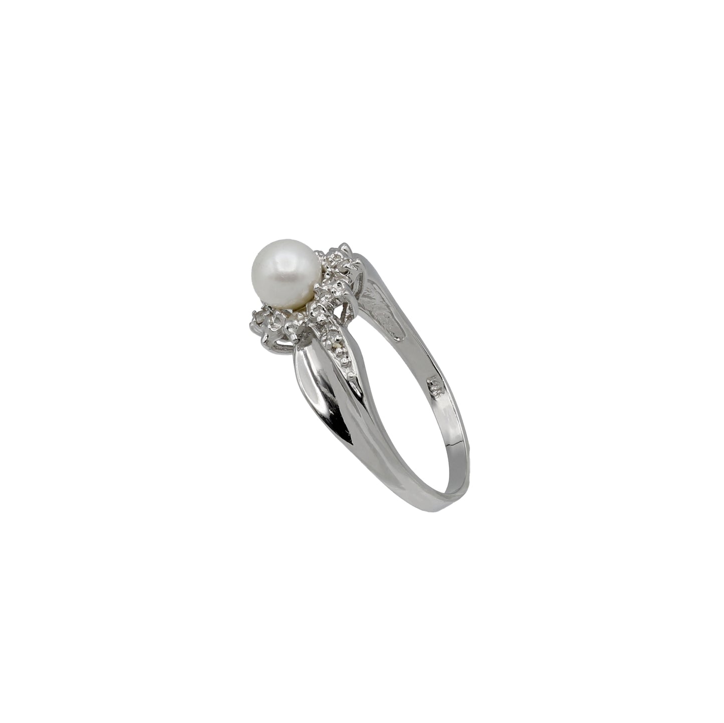 14k White Gold Diamond & Colored Stone Star Halo Birthstone Ring