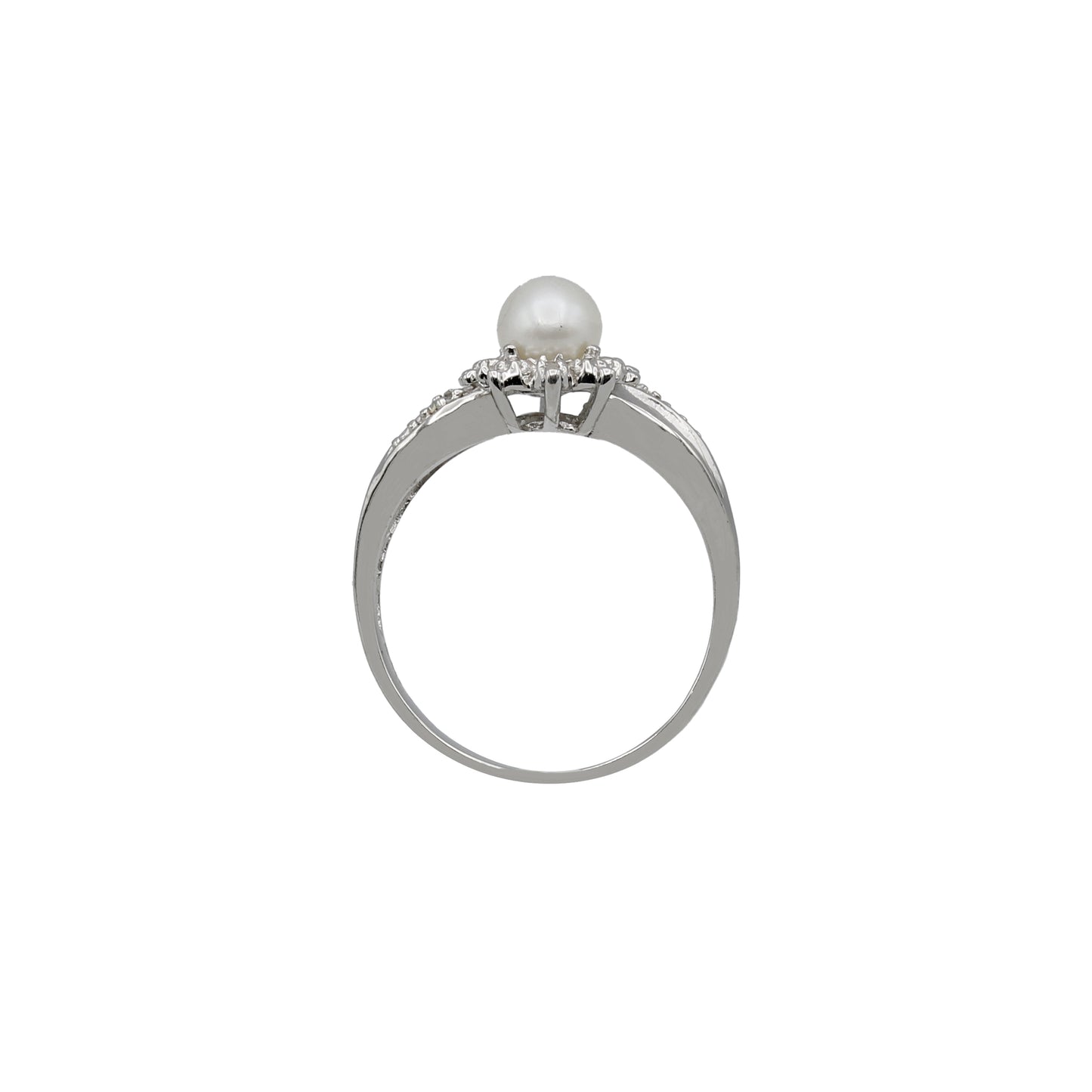 14k White Gold Diamond & Colored Stone Star Halo Birthstone Ring