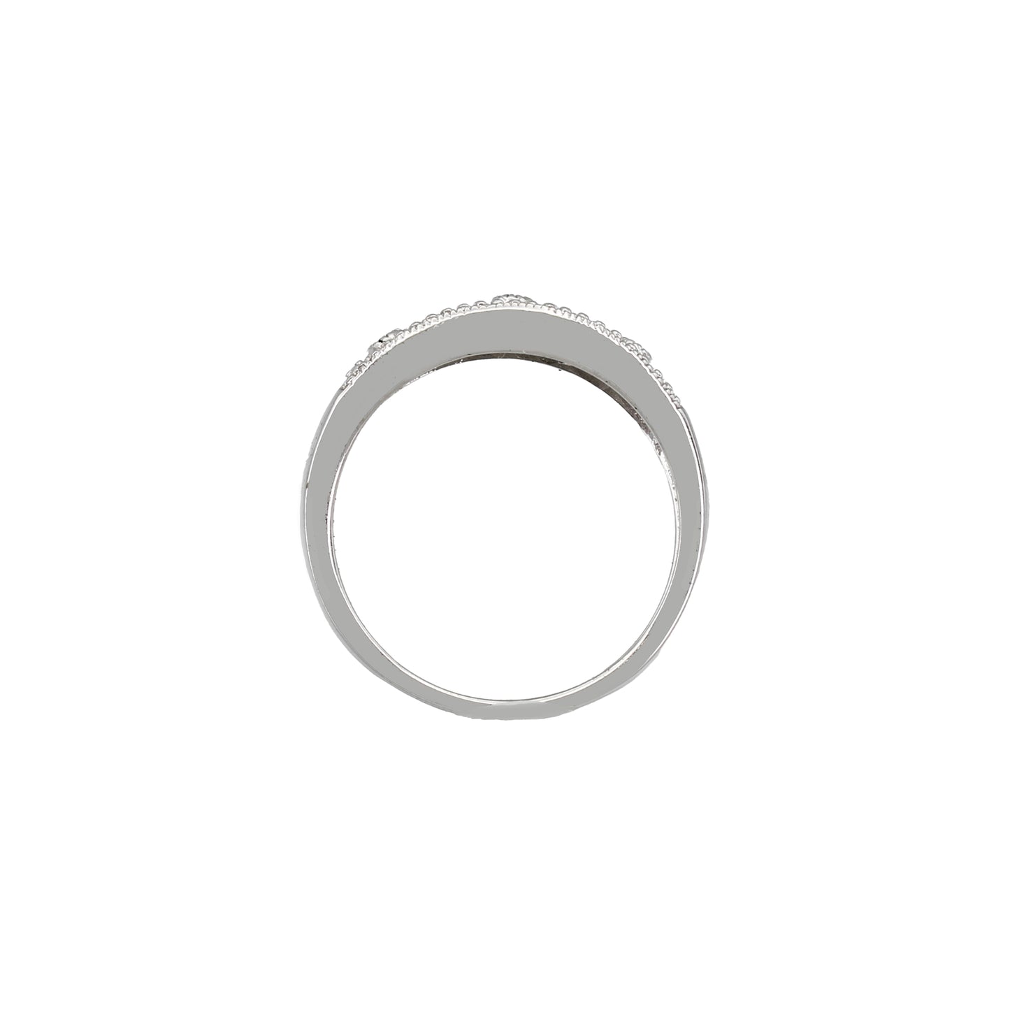 10k White Gold Filigree Diamond Ring