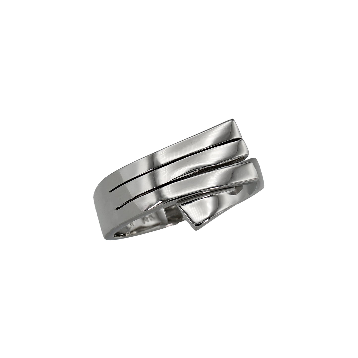 14k White Gold Fancy Twist Ring