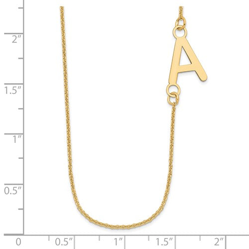 Offset Initial Necklace