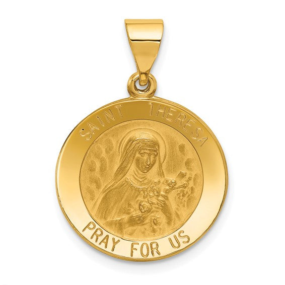 14k St. Theresa Medallion - 22 mm
