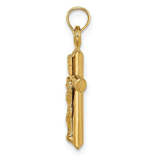 14k Yellow Gold Crucifix Pendant