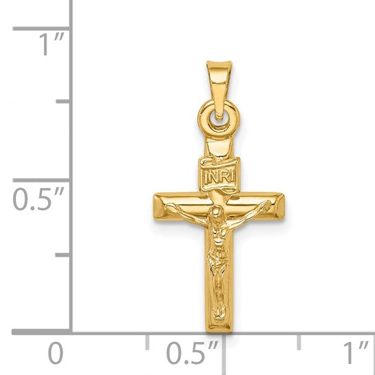 14k Yellow Gold Crucifix Pendant
