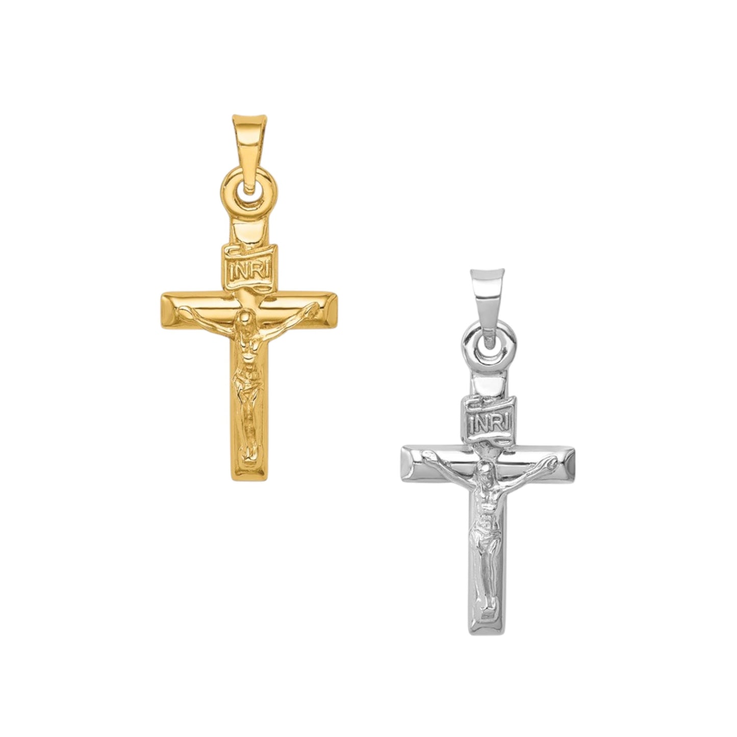 14k Yellow Gold Crucifix Pendant