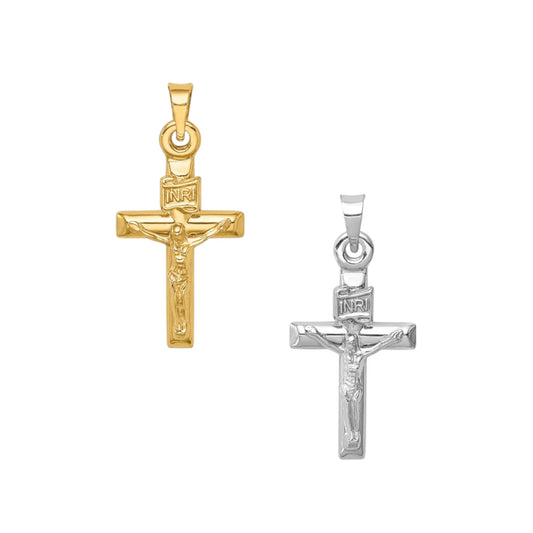 14k Yellow Gold Crucifix Pendant