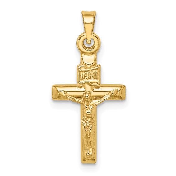 14k Yellow Gold Crucifix Pendant