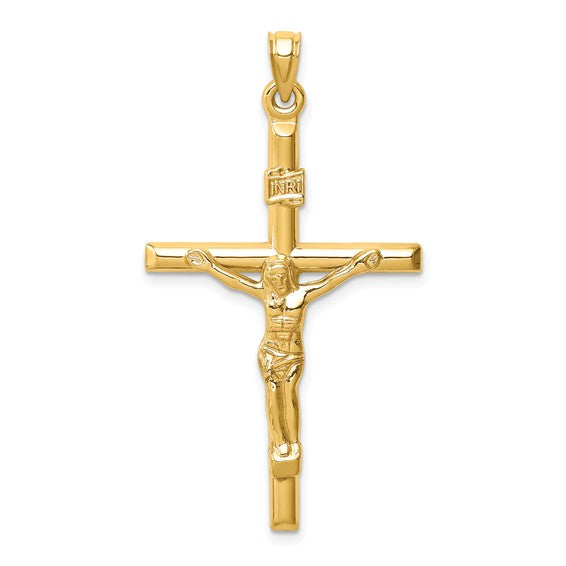 14k Two-Tone Crucifix Pendant