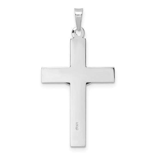 14k White Crucifix Pendant