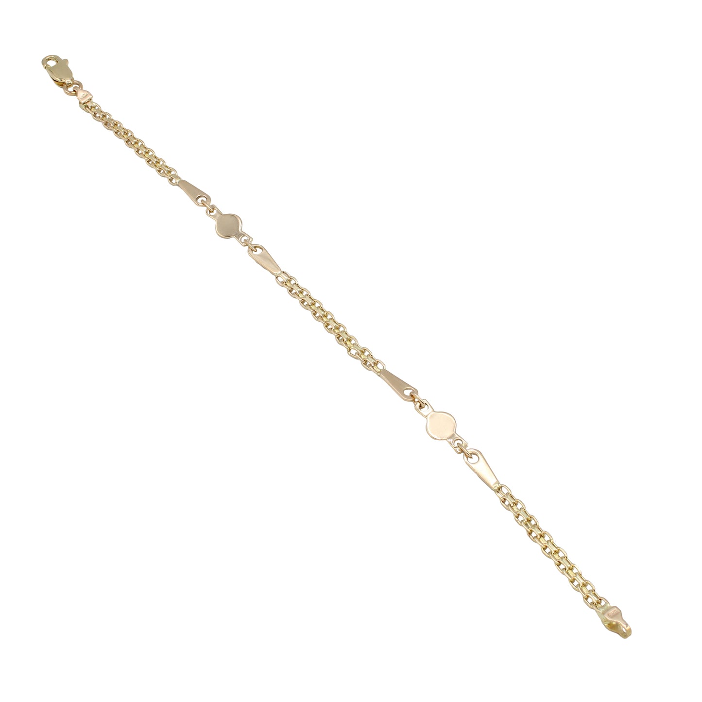 14k Yellow Gold Fancy Bismark Bracelet