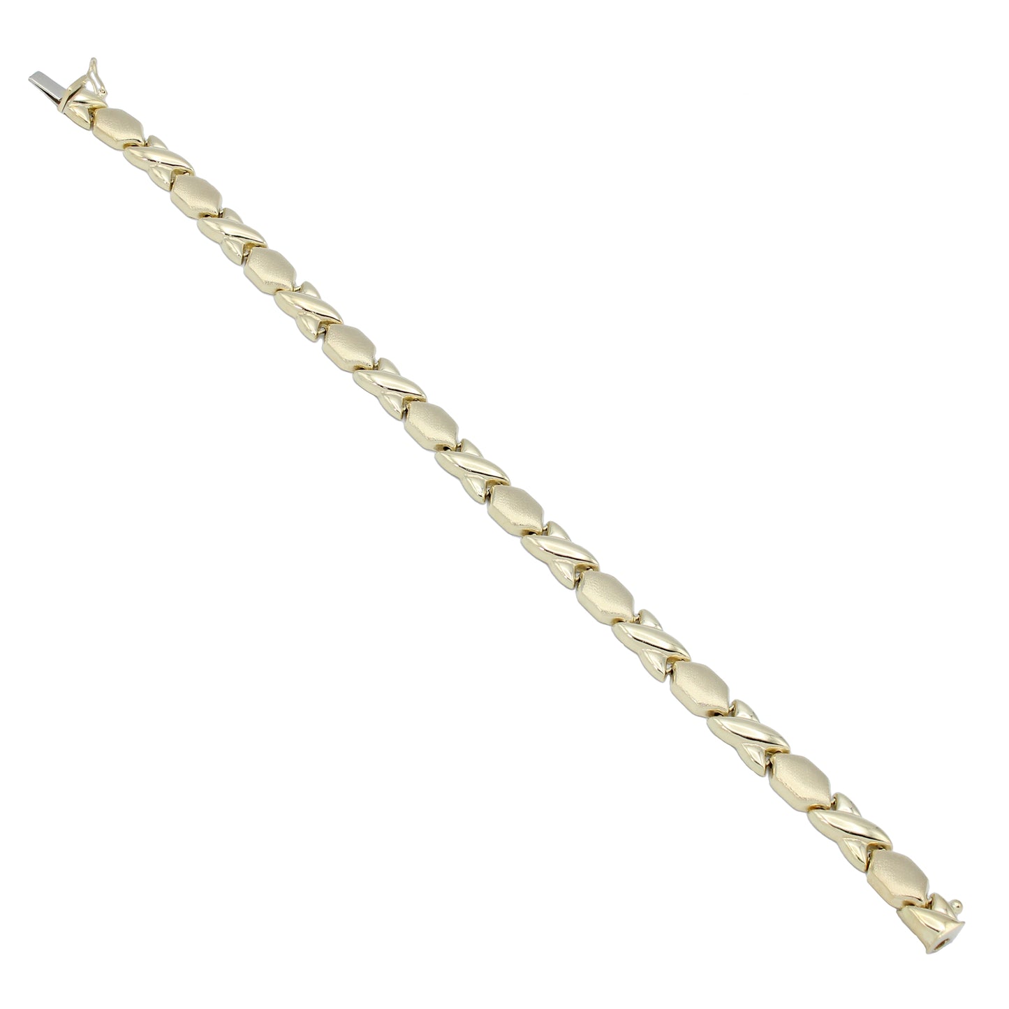 14k Yellow Gold Classic X & O Bracelet