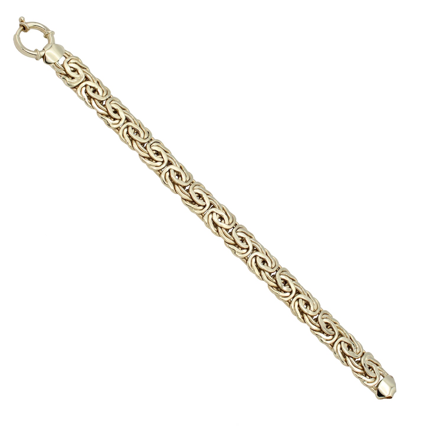 14k Yellow Gold Polished Byzantine Link Bracelet