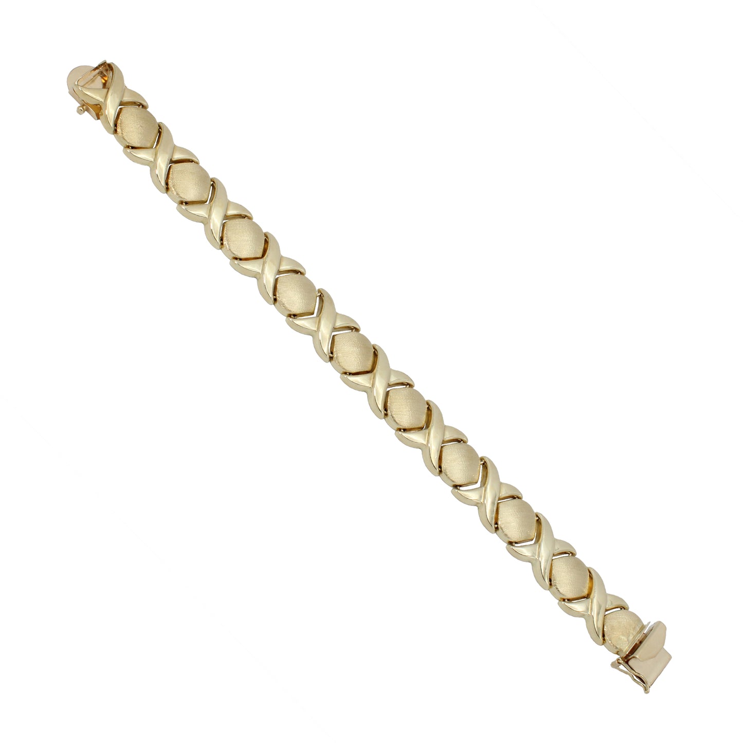 14k Yellow Gold Classic X & O Bracelet