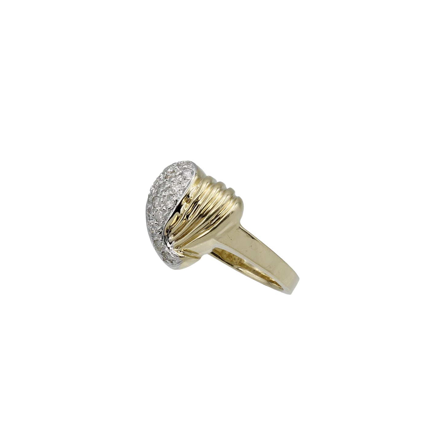 14k Yellow Gold Diamond Heart Ring