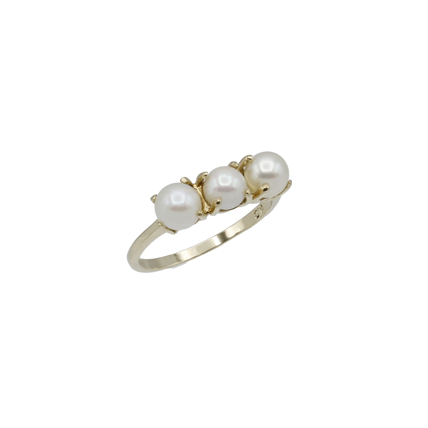 14k Yellow Gold Cultured Pearl Ring