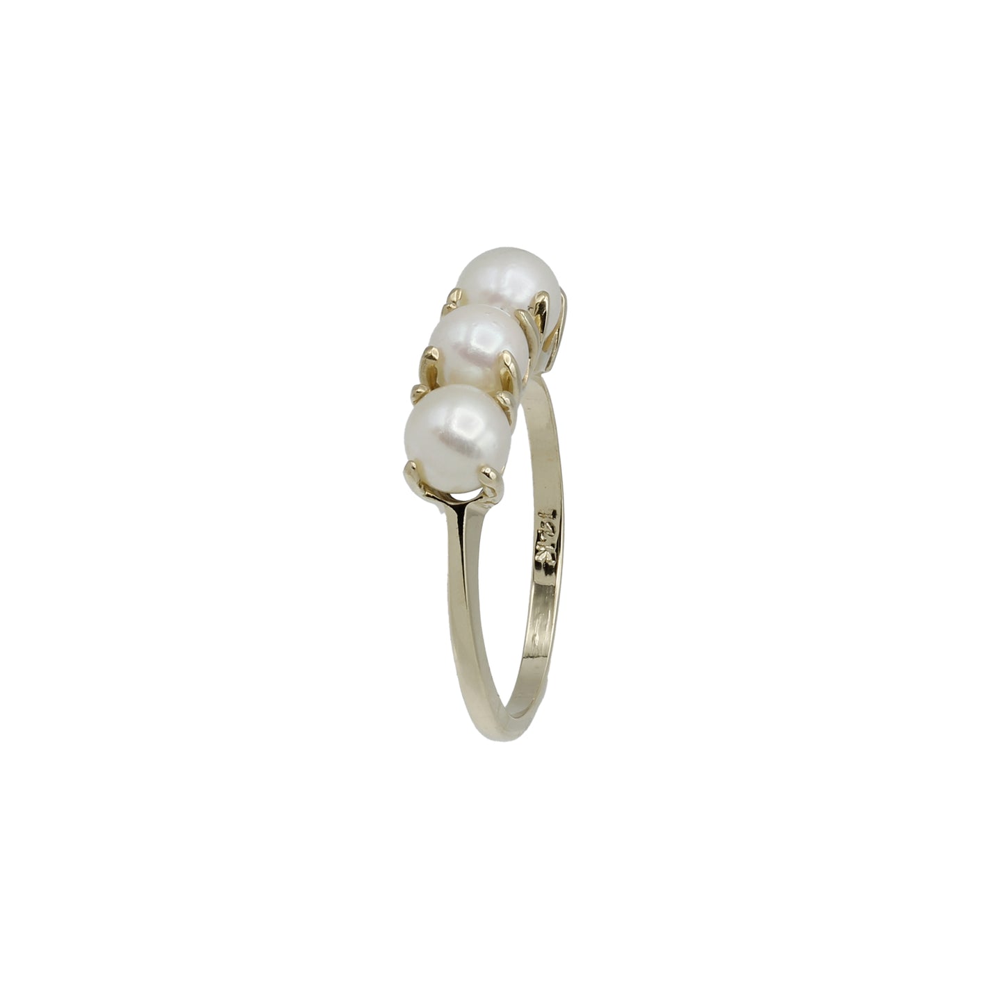 14k Yellow Gold Cultured Pearl Ring